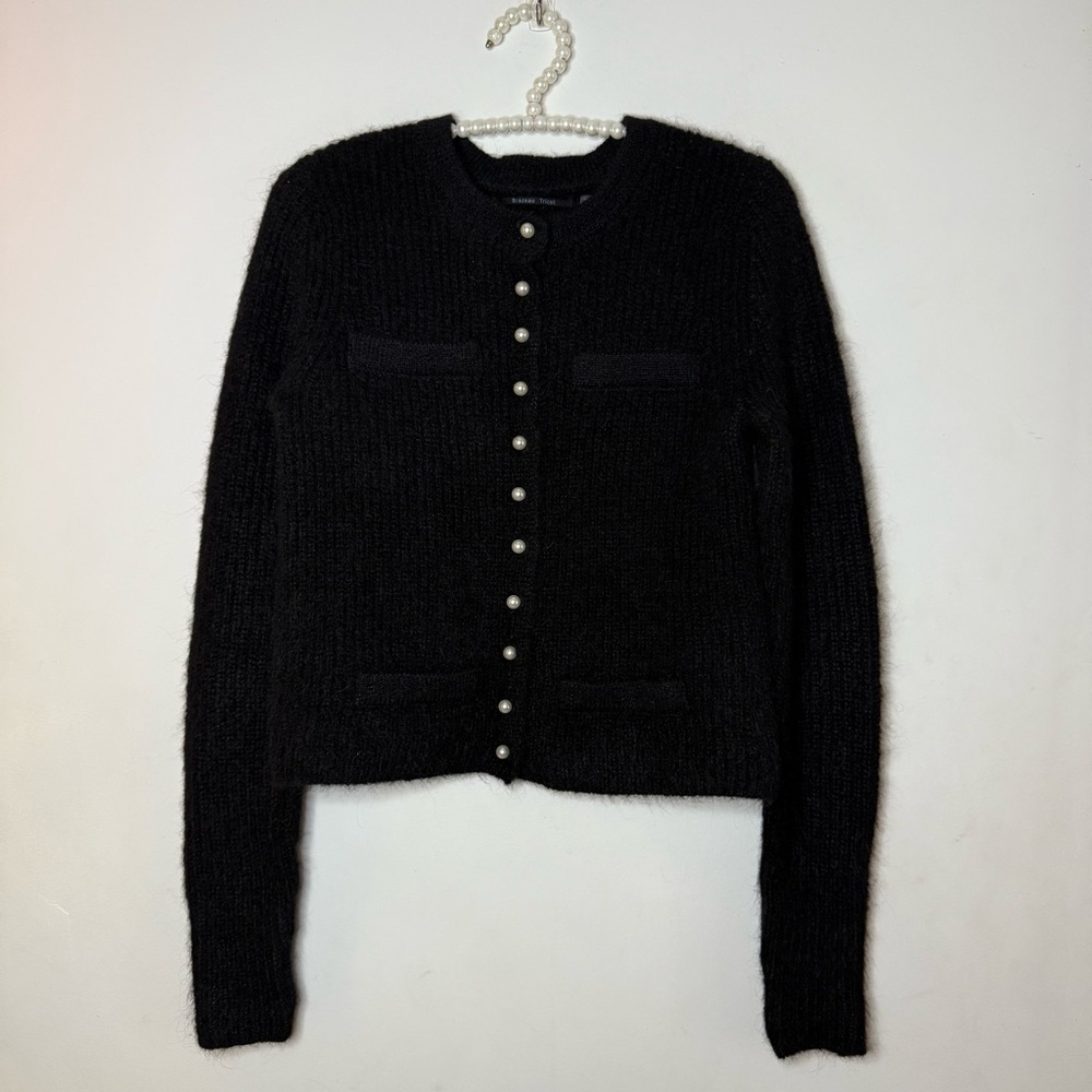 Brazeau Tricot Alpaca Cardigan With Pearl Buttons